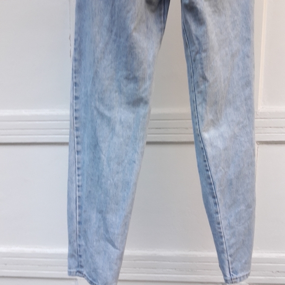 Vintage Jeans High Waisted Tapered Ankle Curvy Retro 1980s 90s Light Wash Denim - Picture 11 of 16